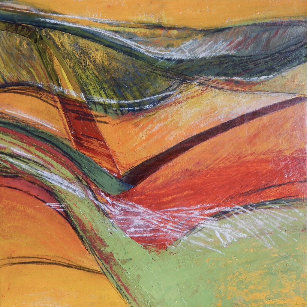 Abstract landscape, Tuscany  Mixed media  SOLD